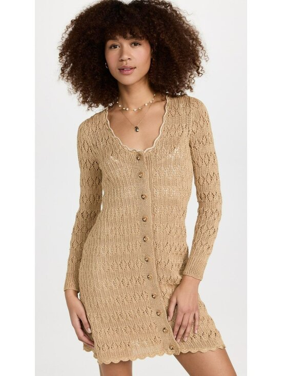 Stella Pardo Dresses & Skirts - Stella Pardo Paris $550 Crochet Knit Sweater Dress Coquette 90s Cottage Core